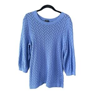 Talbots Blue Knit Top